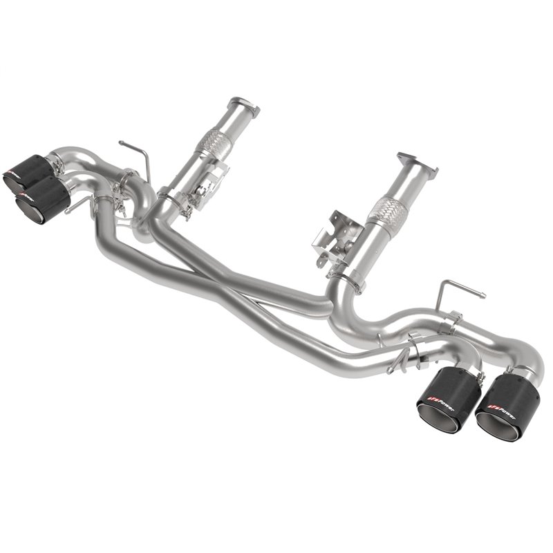 aFe Power | MACH Force-Xp Cat-Back Exhaust w/o NPP Exhaust Valve Carbon Tip No Muffler - Corvette Grand Sport / Stingray 6.2L...