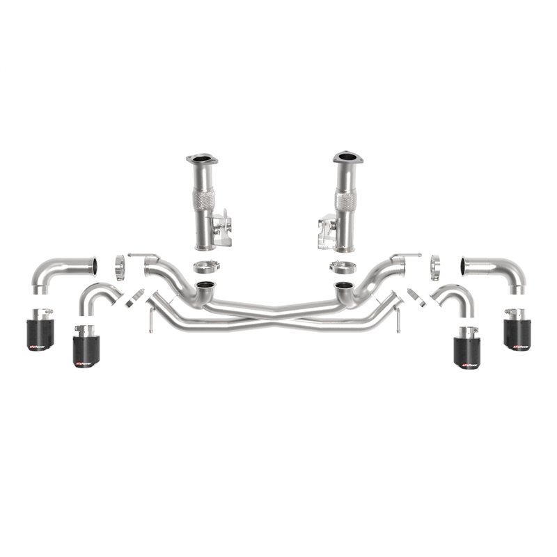 aFe Power | MACH Force-Xp Cat-Back Exhaust w/o NPP Exhaust Valve Carbon Tip No Muffler - Corvette Grand Sport / Stingray 6.2L...