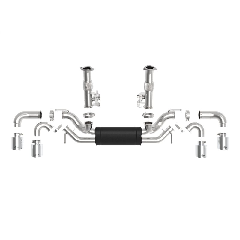 aFe Power | MACH Force-Xp Cat-Back Exhaust w/o NPP Exhaust Valve Polished Tip - Corvette 6.2L 2020-2023 aFe POWER Cat-Back Ex...
