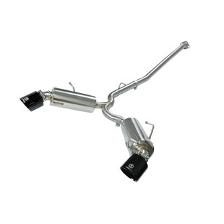 aFe Power | Takeda 2-1/2 IN 304 Stainless Steel Cat-Back Exhaust System w/Black Tip - FR-S / BRZ / 86 / GR86 2.0L / 2.4L 2013...