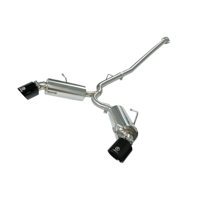 aFe Power | Takeda 2-1/2 IN 304 Stainless Steel Cat-Back Exhaust System w/Black Tip - FR-S / BRZ / 86 / GR86 2.0L / 2.4L 2013...