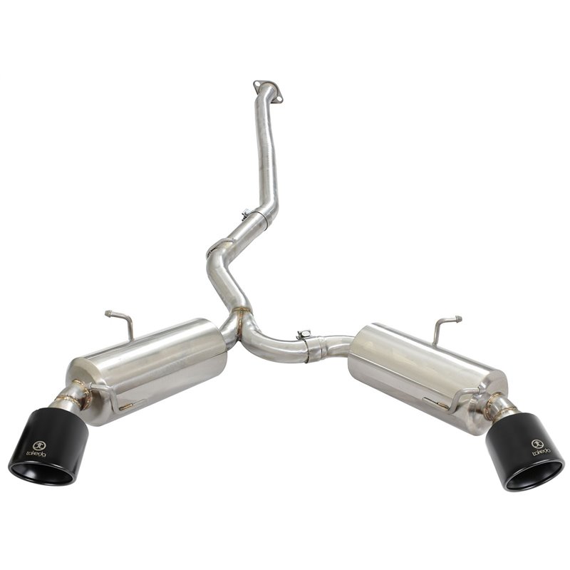 aFe Power | Takeda 2-1/2 IN 304 Stainless Steel Cat-Back Exhaust System w/Black Tip - FR-S / BRZ / 86 / GR86 2.0L / 2.4L 2013...