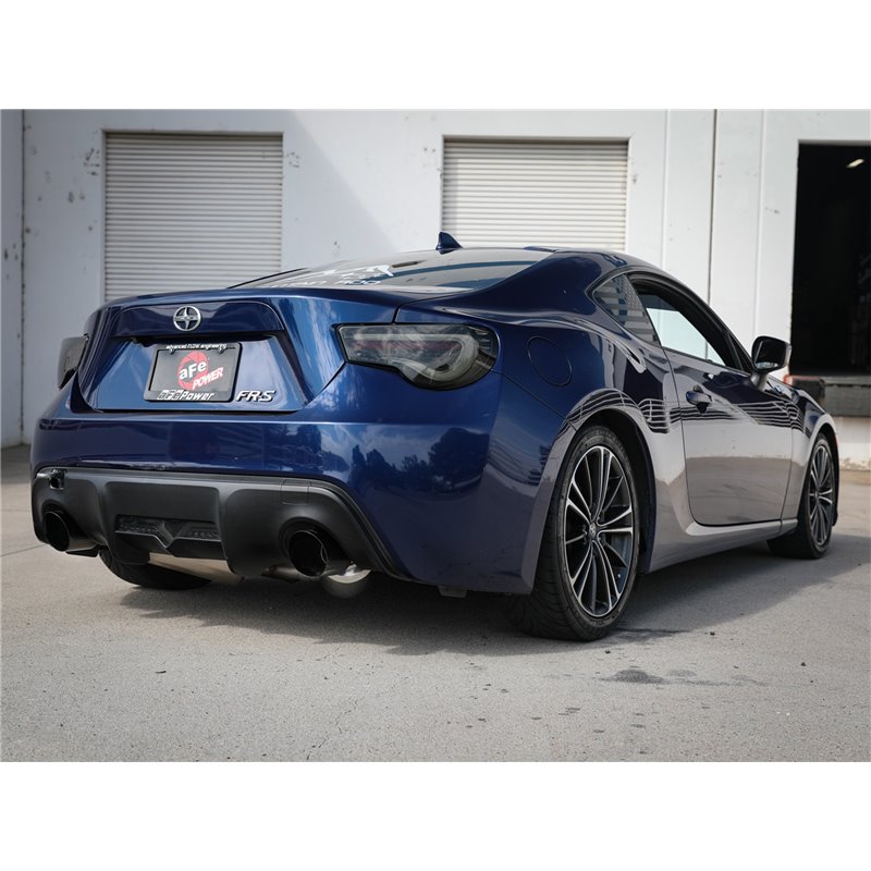 aFe Power | Takeda 2-1/2 IN 304 Stainless Steel Cat-Back Exhaust System w/Black Tip - FR-S / BRZ / 86 / GR86 2.0L / 2.4L 2013...