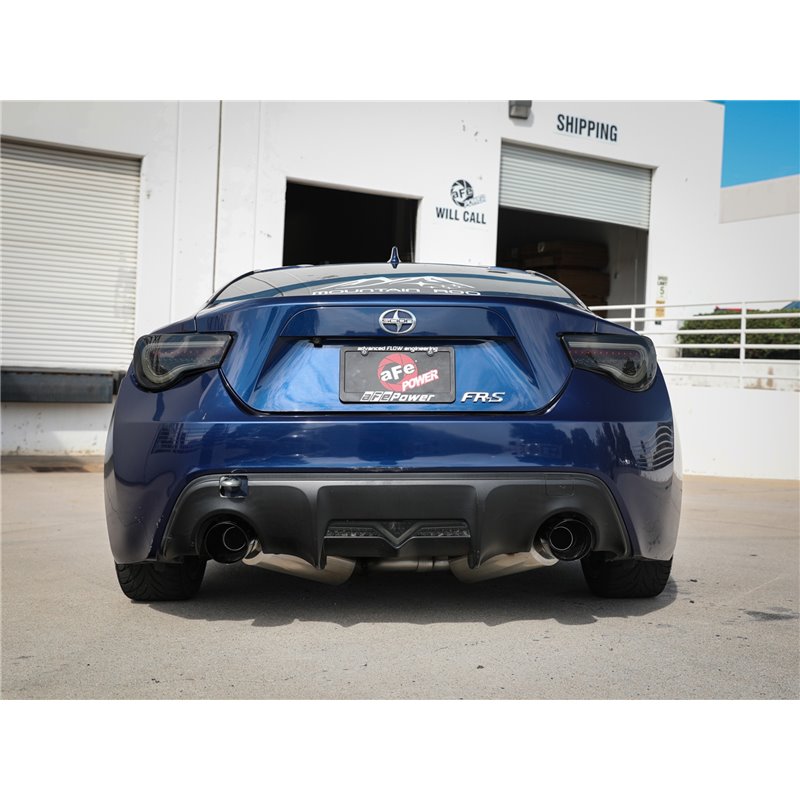 aFe Power | Takeda 2-1/2 IN 304 Stainless Steel Cat-Back Exhaust System w/Black Tip - FR-S / BRZ / 86 / GR86 2.0L / 2.4L 2013...