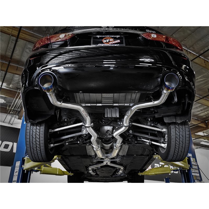 aFe Power | Takeda 2-1/2 IN 304 Stainless Steel Cat-Back Exhaust System w/Blue Flame Tips - Q50 3.0T 2016-2023 aFe POWER Cat-...