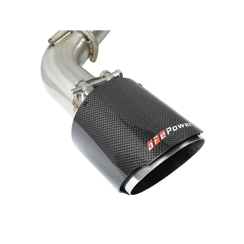 aFe Power | Takeda 2-1/2 IN 304 Stainless Steel Cat-Back Exhaust System w/Carbon Fiber Tip - Q60 3.0T 2017-2022 aFe POWER Cat...
