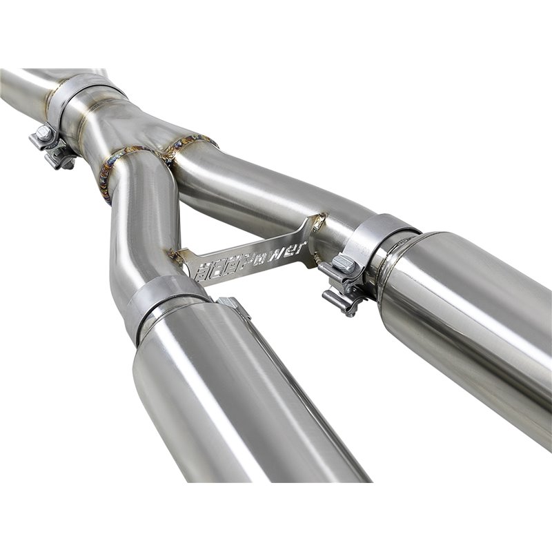 aFe Power | Takeda 2-1/2 IN 304 Stainless Steel Cat-Back Exhaust System w/Carbon Fiber Tip - Q60 3.0T 2017-2022 aFe POWER Cat...