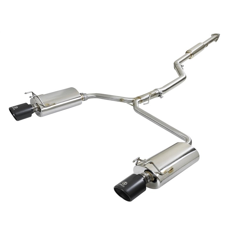 aFe Power | Takeda 2-1/2 IN to 1-3/4 IN 304 Stainless Steel Cat-Back Exhaust w/Black Tips - Accord 2.4L 2013-2017 aFe POWER C...