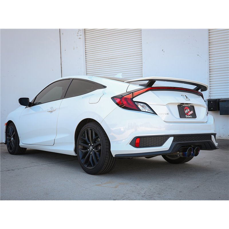 aFe Power | Takeda 2-1/2 IN 304 Stainless Steel Cat-Back Exhaust System w/Blue Flame Tip - Civic 1.5T 2017-2019 aFe POWER Cat...