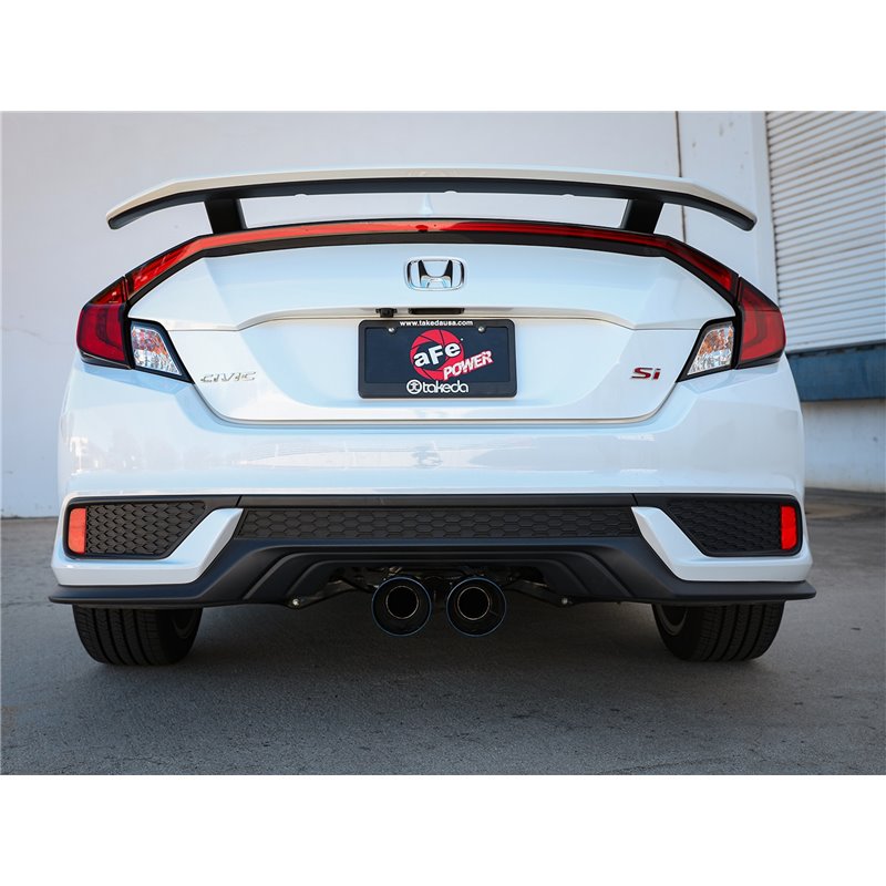aFe Power | Takeda 2-1/2 IN 304 Stainless Steel Cat-Back Exhaust System w/Blue Flame Tip - Civic 1.5T 2017-2019 aFe POWER Cat...