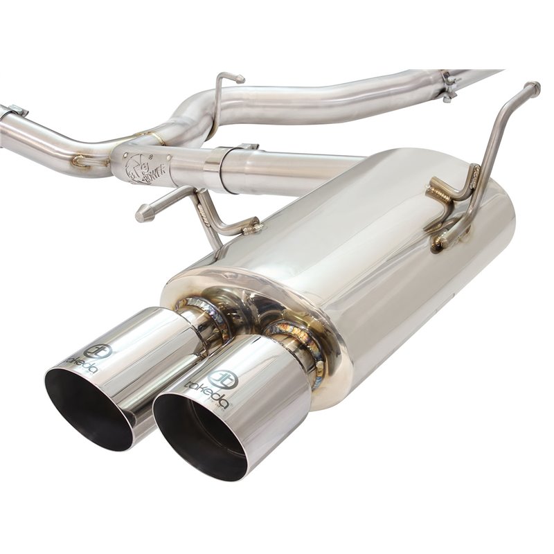 aFe Power | Takeda 3 IN to 2-1/4 IN 304 Stainless Steel Cat-Back Exhaust w/Polished Tip - WRX / WRX STi 2.0T / 2.5T 2015-2021...