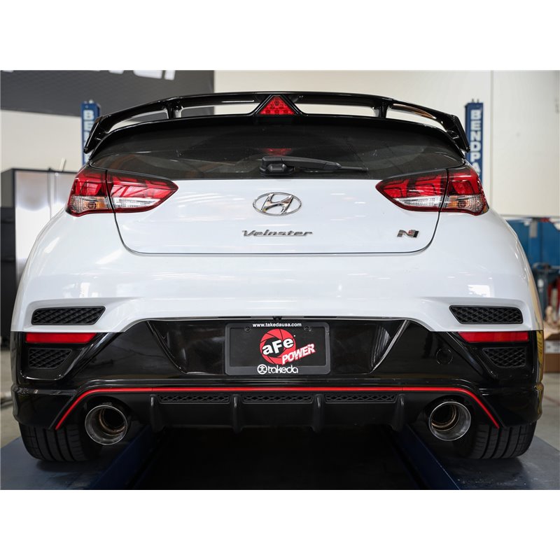 aFe Power | Takeda 3 IN 304 Stainless Steel Axle-Back Exhaust System w/Polished Tip - Veloster N 2.0T 2019-2021 aFe POWER Axl...