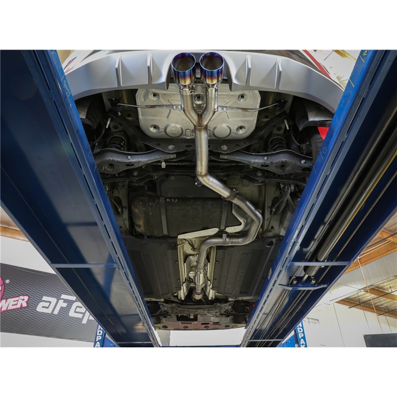 aFe Power | Takeda 3 IN to 2-1/2 IN 304 Stainless Steel Axle-Back Exhaust w/Polished Tip - Veloster / Veloster N Base 1.6T / ...