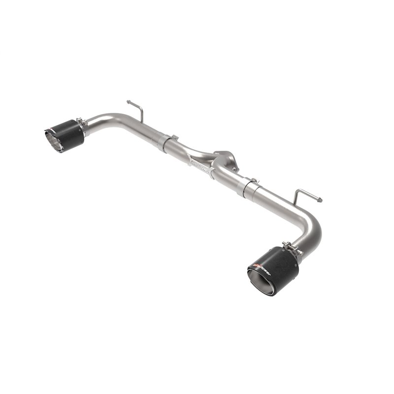 aFe POWER | Takeda 2-1/2in 304 SS Axle-Back w/Carbon Tip - 3 2.0L / 2.5L 2014-2018 aFe POWER Axle-Back Exhausts