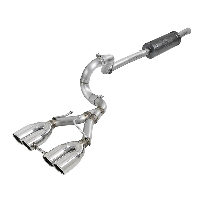 aFe POWER | Rebel Series 2-1/2in 304 SS Cat-Back w/Polished Tip - Wrangler (JL) 2.0T / 3.6L 2018-2021