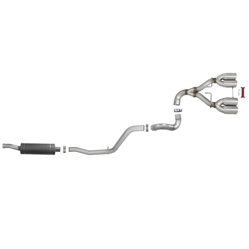 aFe POWER | Rebel Series 2-1/2in 304 SS Cat-Back w/Polished Tip - Wrangler (JL) 2.0T / 3.6L 2018-2021