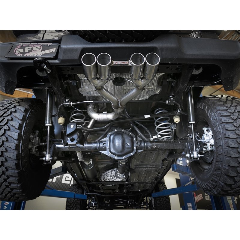 aFe POWER | Rebel Series 2-1/2in 304 SS Cat-Back w/Polished Tip - Wrangler (JL) 2.0T / 3.6L 2018-2021
