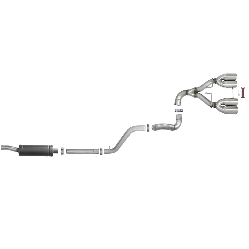 aFe POWER | Rebel Series 2-1/2in 304 SS Cat-Back w/Polished Tip - Wrangler (JL) 2.0T / 3.6L 2018-2021
