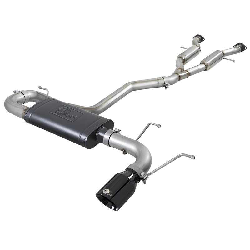 aFe Power | MACH Force-Xp 2-1/2 IN to 3 IN 304 Stainless Steel Cat-Back Exhaust w/Black Tip - Grand Cherokee 3.6L 2014-2021 a...