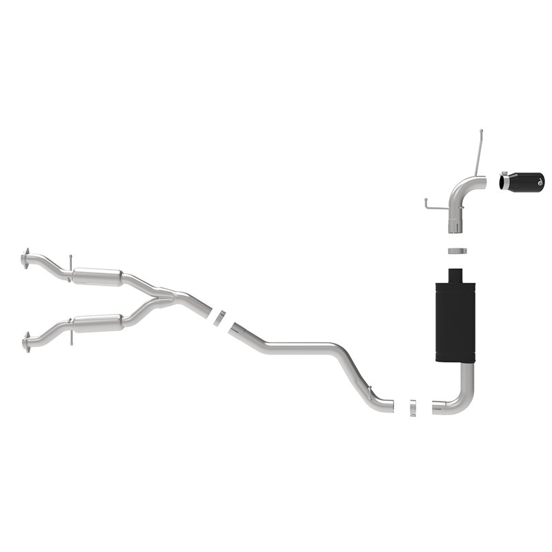 aFe Power | MACH Force-Xp 2-1/2 IN to 3 IN 304 Stainless Steel Cat-Back Exhaust w/Black Tip - Grand Cherokee 3.6L 2014-2021 a...