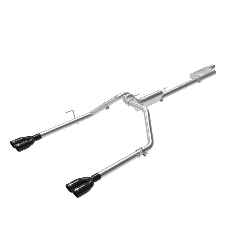 aFe Power | Vulcan Series 3 IN to 2-1/2 IN 304 Stainless Steel Cat-Back Exhaust System Black - Gladiator 3.6L 2020-2023 aFe P...