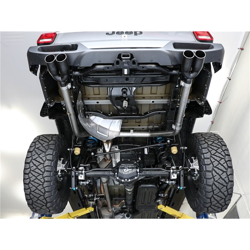 aFe Power | Vulcan Series 3 IN to 2-1/2 IN 304 Stainless Steel Cat-Back Exhaust System Black - Gladiator 3.6L 2020-2023 aFe P...