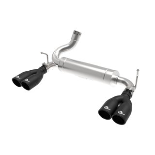 aFe Power | Vulcan Series 2-1/2 IN 304 Stainless Steel Axle-Back Exhaust System Black - Grand Cherokee / Wrangler (JK) / Wran...