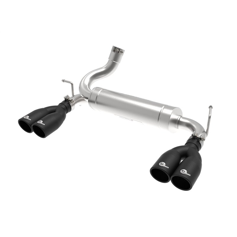 aFe Power | Vulcan Series 2-1/2 IN 304 Stainless Steel Axle-Back Exhaust System Black - Grand Cherokee / Wrangler (JK) / Wran...