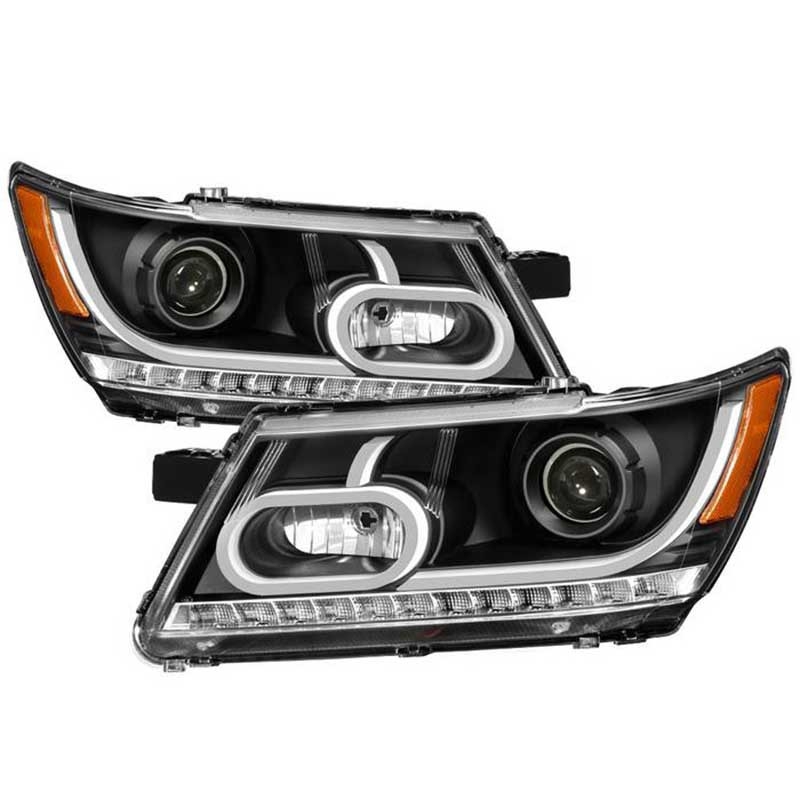 Xtune | Projector Headlights - Light Bar DRL - Black Xtune DRL Bar Headlights