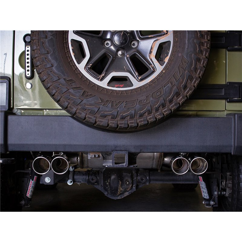 aFe Power | Vulcan Series 2-1/2 IN 304 Stainless Steel Axle-Back Exhaust System Polished - Grand Cherokee / Wrangler (JK) 3.6...