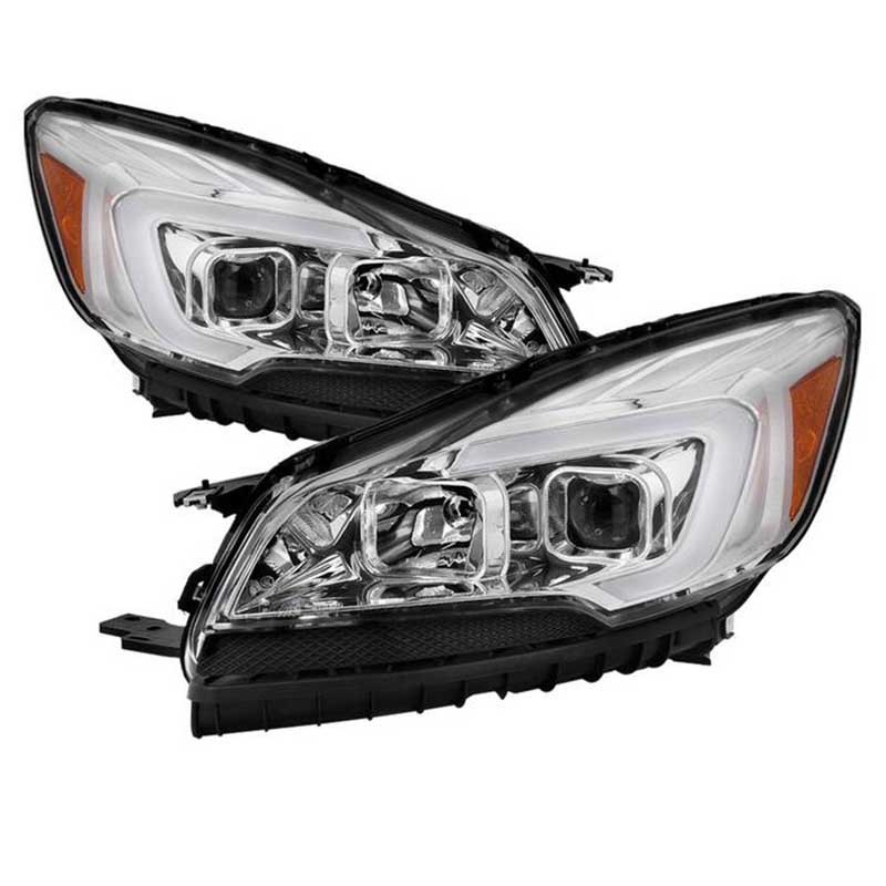 Xtune | Projector Headlights - LED Light Bar - Chrome Xtune LED Headlights