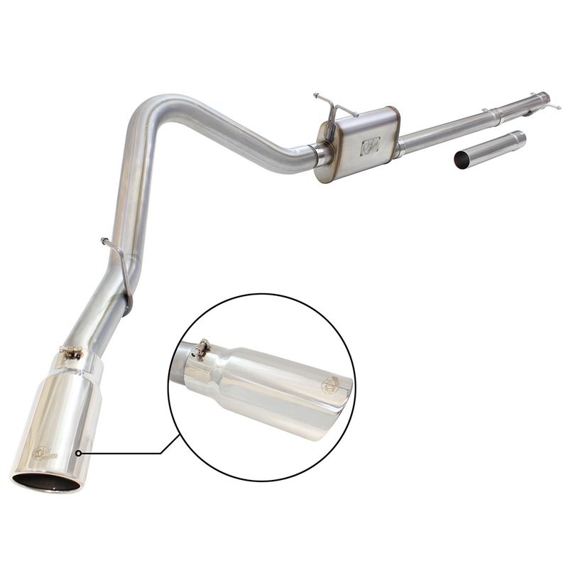 aFe POWER | MACH Force-Xp 3in to 3-1/2in 409 SS Cat-Back w/Polish Tip - F-250 / F-350 5.4L / 6.8L 2000-2004