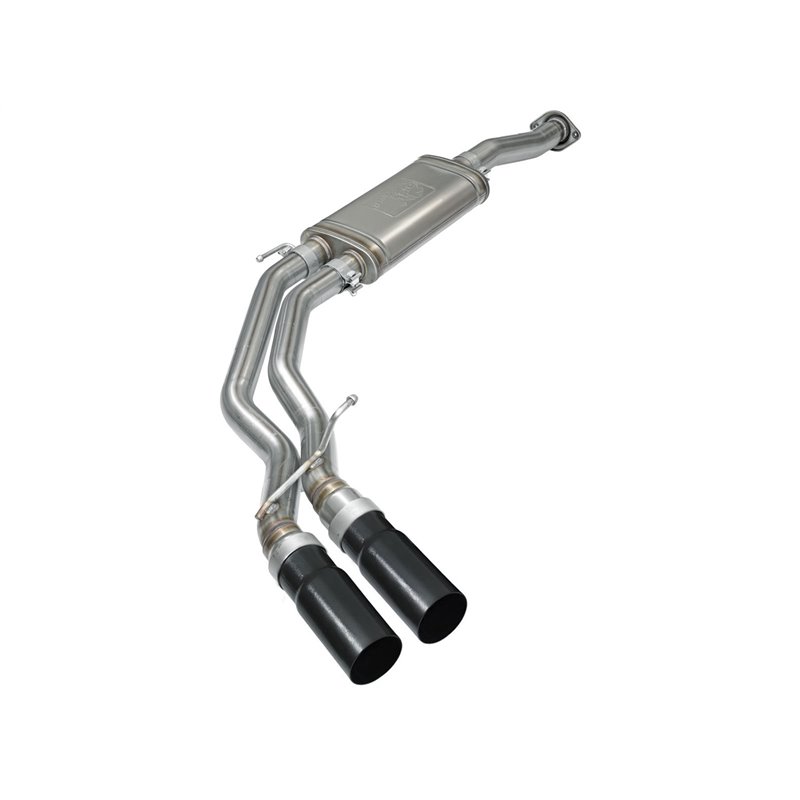 aFe Power | Rebel Series 3 IN to 2-1/2 IN 409 Stainless Steel Cat-Back Exhaust w/Black Tip - F-150 2.7T / 3.5L / 5.0L 2015-20...