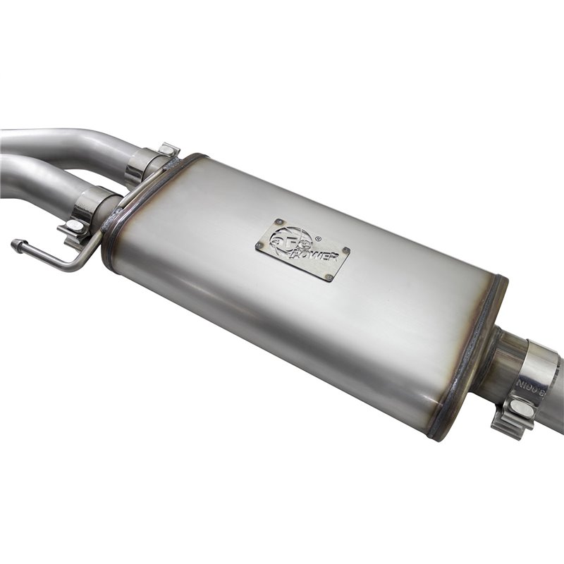 aFe Power | Rebel Series 3 IN to 2-1/2 IN 409 Stainless Steel Cat-Back Exhaust w/Black Tip - F-150 2.7T / 3.5L / 5.0L 2015-20...