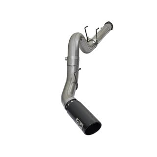 aFe Power | Large Bore-HD 5 IN 409 Stainless Steel DPF-Back Exhaust System w/Black Tip - F-250 / F-350 6.7L 2017-2022 aFe POW...