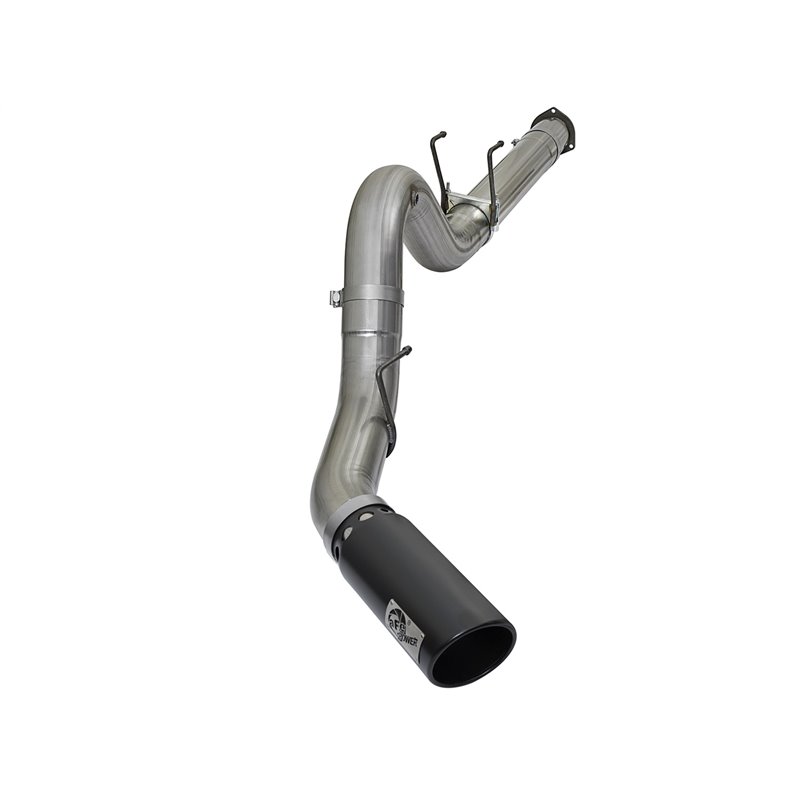 aFe Power | Large Bore-HD 5 IN 409 Stainless Steel DPF-Back Exhaust System w/Black Tip - F-250 / F-350 6.7L 2017-2022 aFe POW...