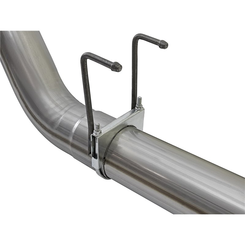 aFe POWER | Large Bore-HD 5in 409 SS DPF-Back w/Black Tip - F-250 / F-350 6.7L 2017-2021