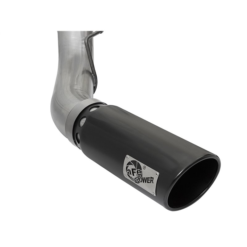 aFe POWER | Large Bore-HD 5in 409 SS DPF-Back w/Black Tip - F-250 / F-350 6.7L 2017-2021