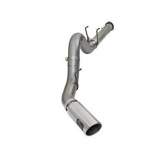 aFe POWER | Large Bore-HD 5in 409 SS DPF-Back w/Polished Tip - F-250 / F-350 6.7L 2017-2021