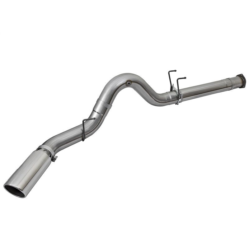 aFe POWER | Large Bore-HD 5in 409 SS DPF-Back w/Polished Tip - F-250 / F-350 6.7L 2017-2021