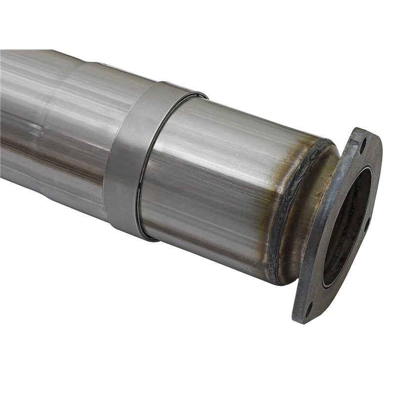 aFe POWER | Large Bore-HD 5in 409 SS DPF-Back w/Polished Tip - F-250 / F-350 6.7L 2017-2021