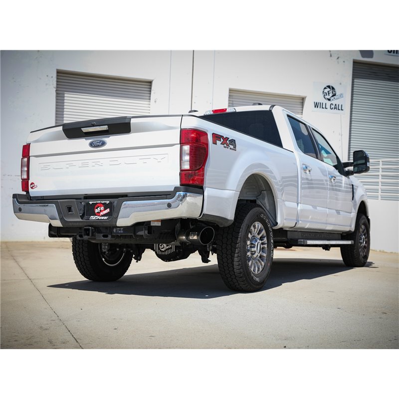 aFe Power | Apollo GT Series 3-1/2 IN Stainless Steel Axle-Back Exhaust System w/Black Tip - F-250 / F-350 6.2L / 7.3L 2017-2...