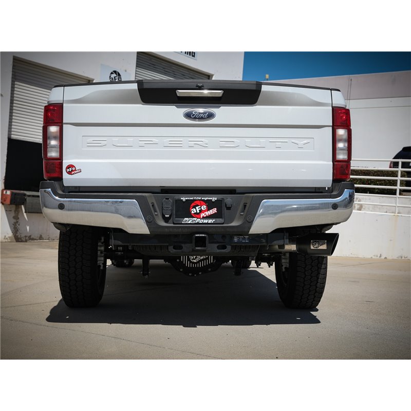 aFe Power | Apollo GT Series 3-1/2 IN Stainless Steel Axle-Back Exhaust System w/Black Tip - F-250 / F-350 6.2L / 7.3L 2017-2...