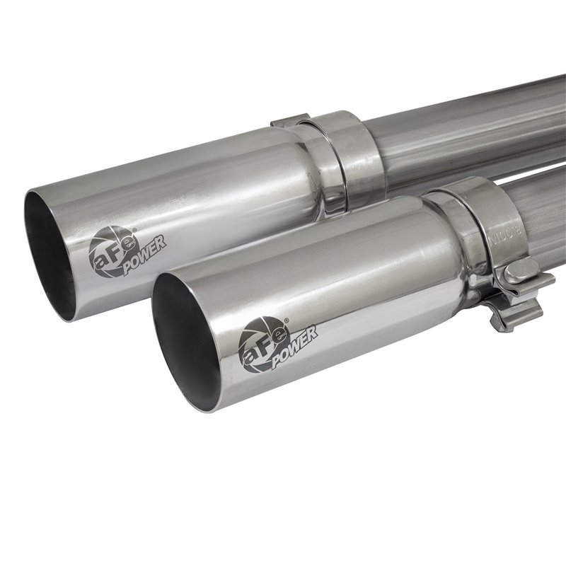 aFe Power | Rebel Series 3 IN to 2-1/2 IN 409 Stainless Steel Cat-Back Exhaust w/Polish Tip - Silverado / Sierra 1500 4.3L / ...