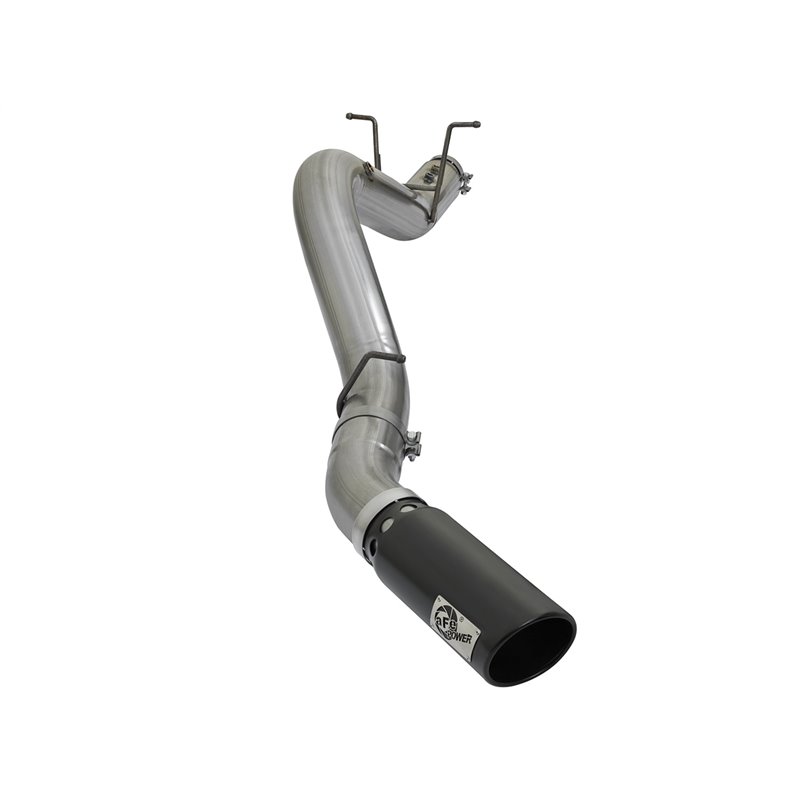 aFe Power | Large Bore-HD 4 IN 409 Stainless Steel DPF-Back Exhaust System w/Black Tip - Silverado / Sierra 2500 HD / 3500 HD...