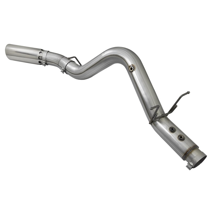 aFe Power | Large Bore-HD 4 IN 409 Stainless Steel DPF-Back Exhaust System w/Polished Tip - Silverado / Sierra 2500 HD / 3500...