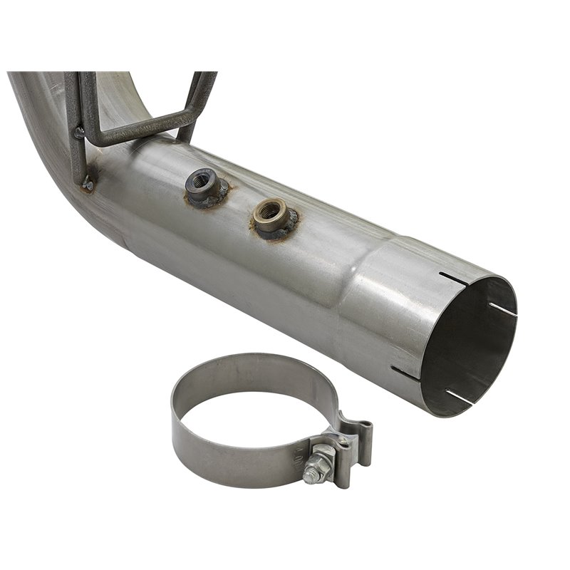 aFe Power | Large Bore-HD 4 IN 409 Stainless Steel DPF-Back Exhaust w/Dual Polished Tips - Silverado / Sierra 2500 HD / 3500 ...