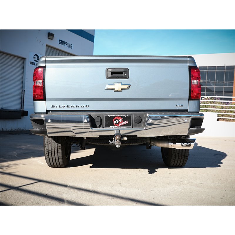 aFe POWER | Apollo GT Series 4in 409 SS Cat-Back w/Polish Tip - Silverado 1500 / Sierra 1500 6.2L 2014-2018