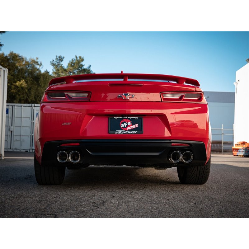 aFe Power | MACH Force-Xp 2-1/2 IN 409 Stainless Steel Axle-Back Exhaust System Polished - Camaro 6.2L 2016-2021 aFe POWER Ax...