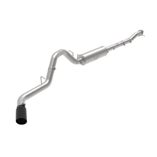 aFe Power | Apollo GT Series 4 IN 409 Stainless Steel Cat-Back Exhaust System w/Black Tip - Silverado / Sierra 2500 HD / 3500...